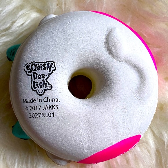 Squish-Dee-Lish Cow Strawberry Donut Squishy - Picture 2 of 2